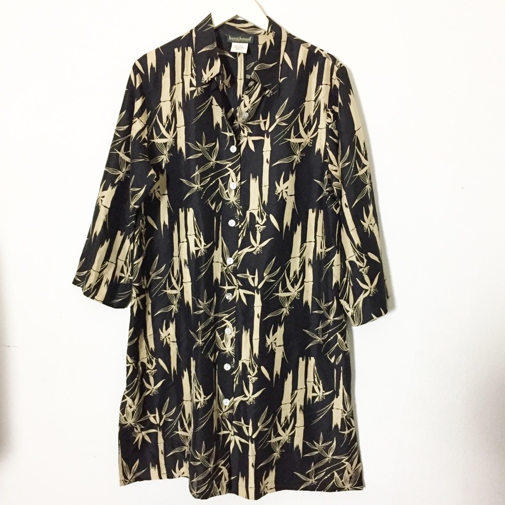 VTG Harve Bernard Silk Shift Dress Asian Design 14